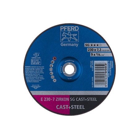 Pferd Grinding Wheel, 9"x1/4 61606